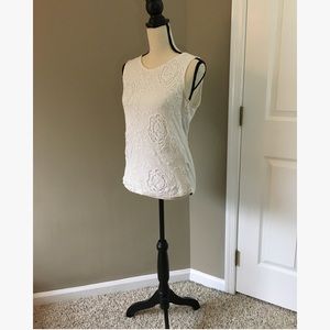Sleeveless Top with embroidered overlay